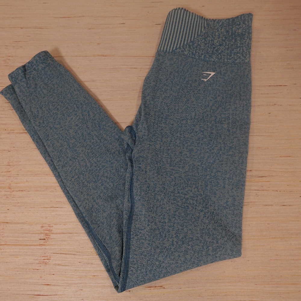 Gymshark Vital Seamless Leggings – Blue Marl, Size Medium